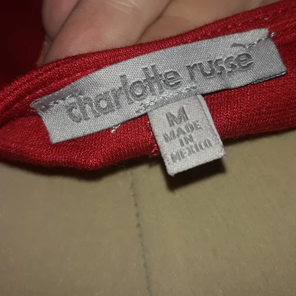 Beautiful Charlotte Russe red tank w gold embellishments Med - Picture 4 of 5